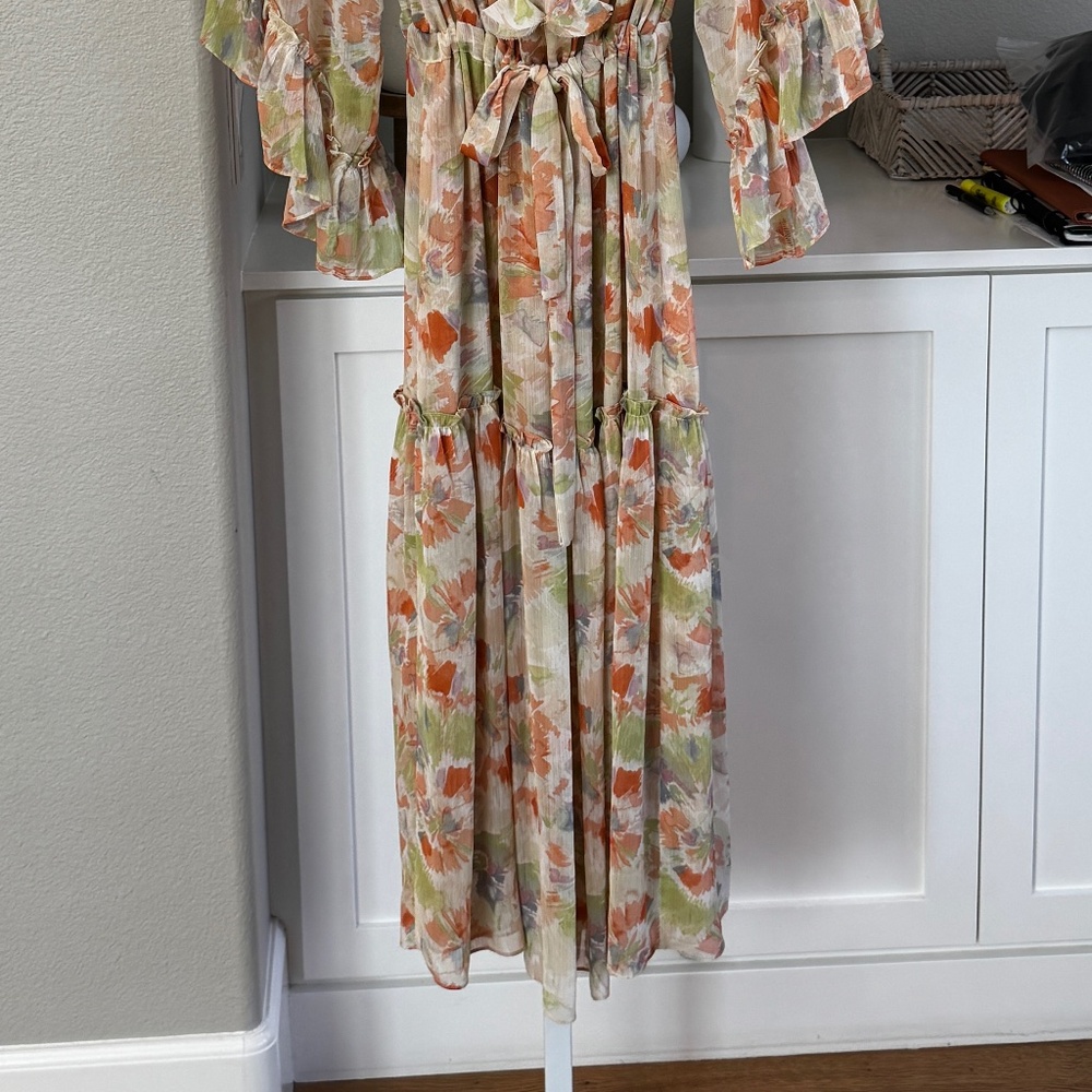 MISA MARCELE DRESS PASTEL SPLASH XS - Picture 3 of 11